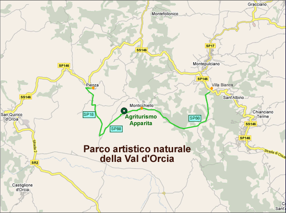 Mappa della zona