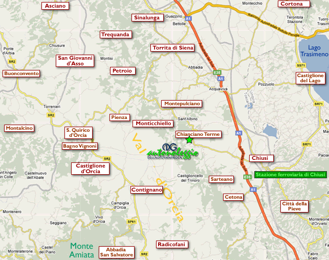 Mappa della zona