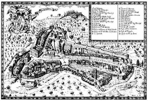 San Quirico in una stampa del 1700