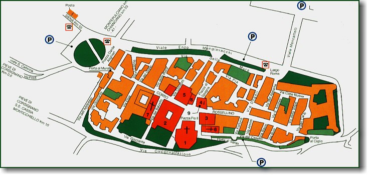 Mappa di Pienza
