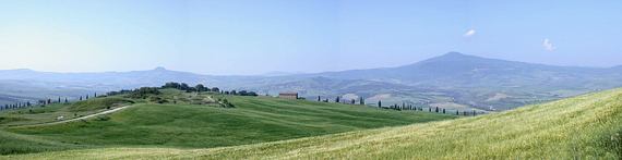 La Val d'Orcia - Vista della Val d'Orcia dall'agriturismo
