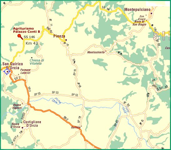 Mappa della zona